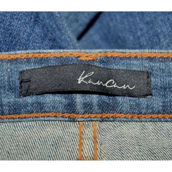 KanCan Jeans Women 15/31 Blue Mid Rise Flare Kick Stretch Denim - Picture 8 of 10